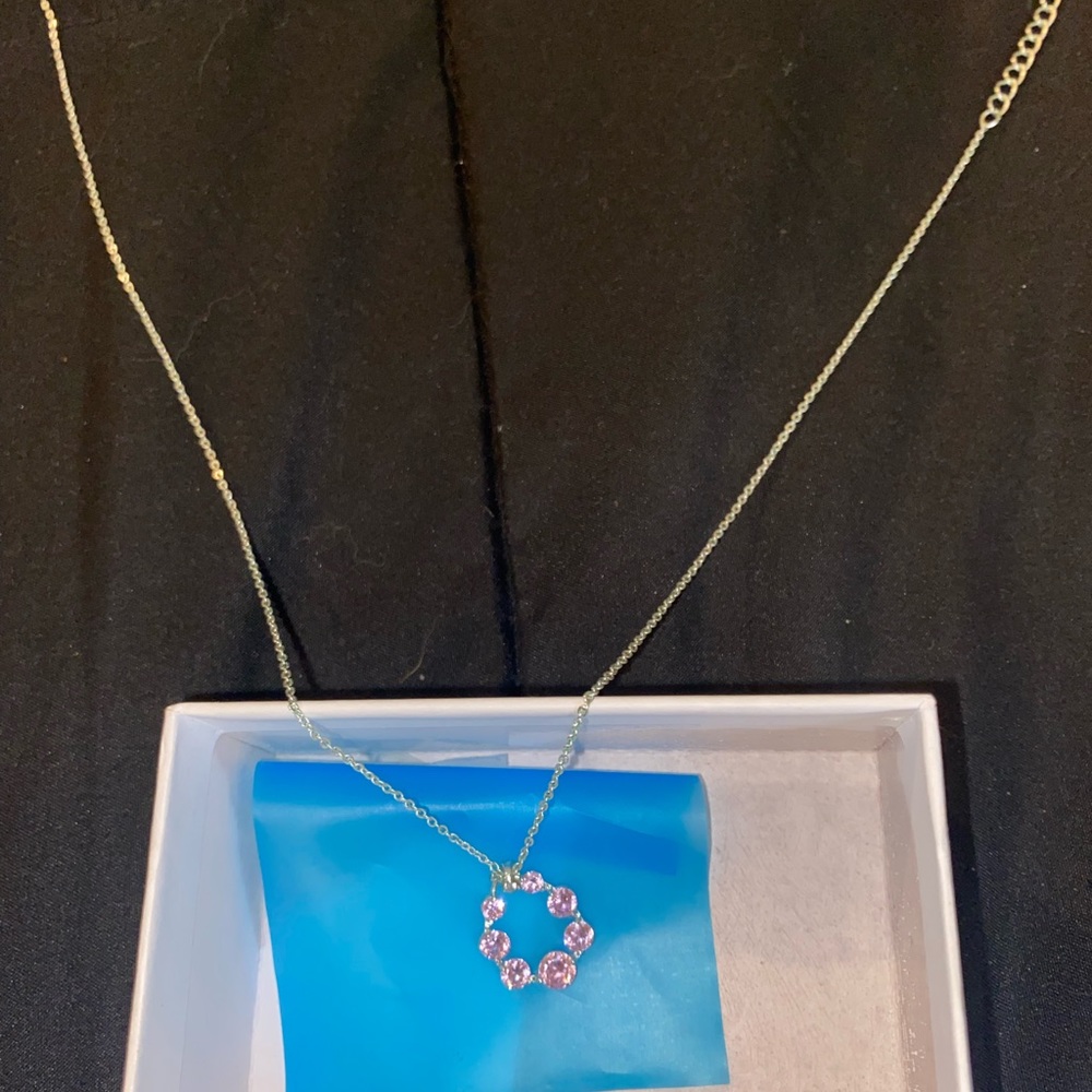 Silver circle necklace